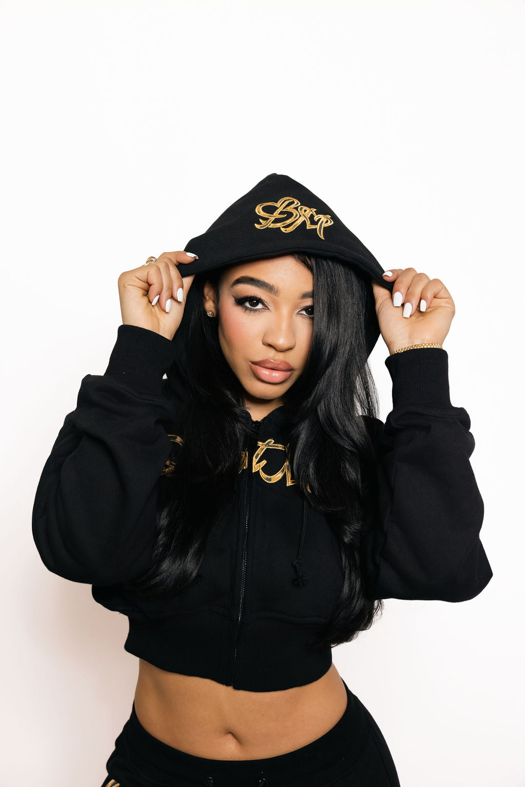 Kitty Noir Zip-Up Hoodie