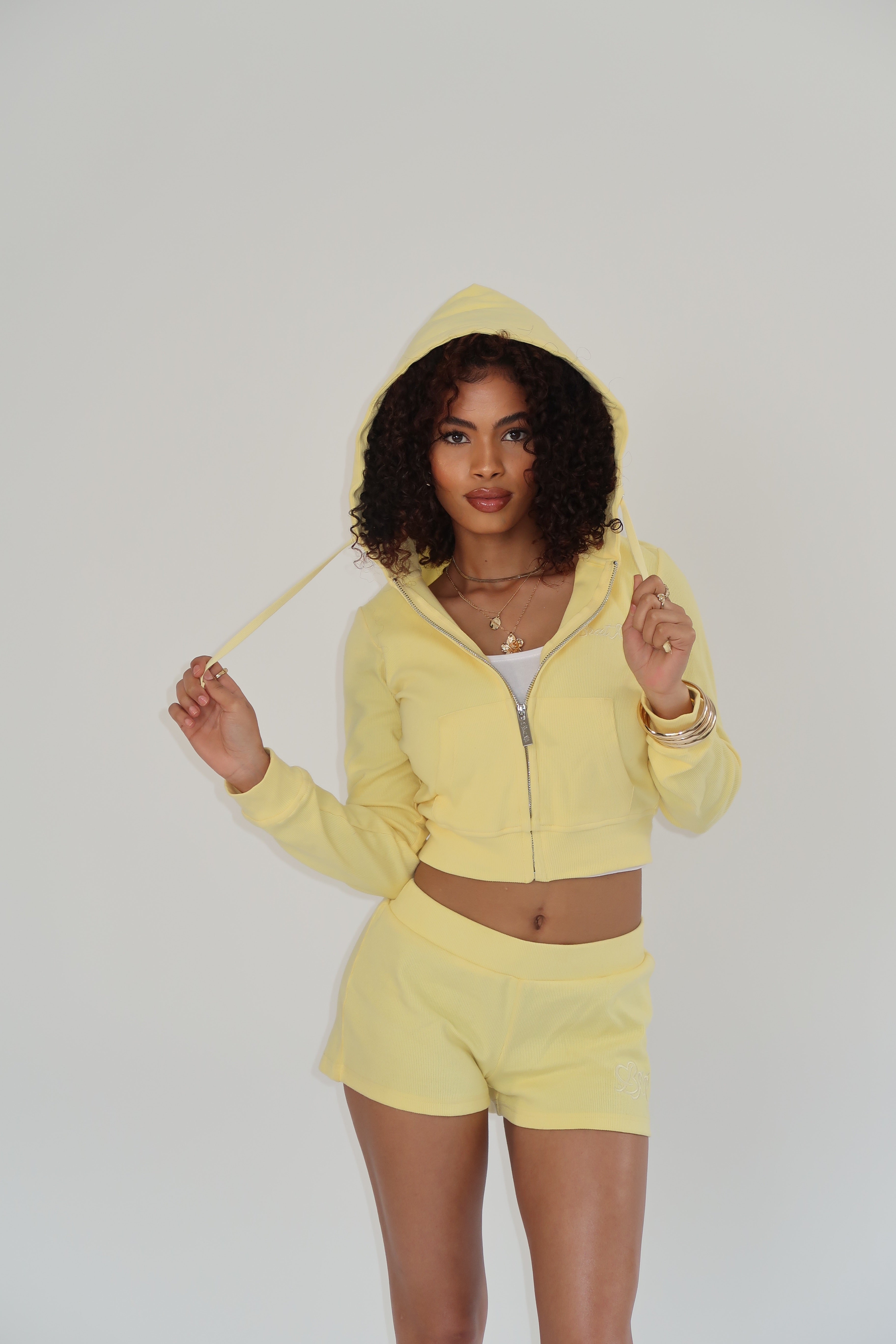 Banana Milk Zip-Up Hoodie